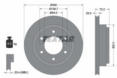 2x Bremsscheibe Hinterachse für MITSUBISHI PAJERO II III Canvas Top IV Van