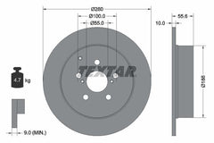 2x Bremsscheibe Hinterachse für TOYOTA AVENSIS Stufenheck Kombi