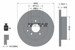 2x Bremsscheibe Hinterachse für NISSAN RENAULT INFINITI 350Z Coupe Roadster
