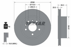 2x Bremsscheibe Hinterachse für OPEL OMEGA B Caravan