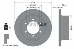 2x Bremsscheibe Hinterachse für HYUNDAI TERRACAN