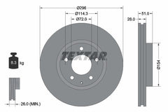 2x Bremsscheibe Vorderachse für MAZDA MPV II