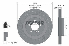 2x Bremsscheibe Hinterachse für MERCEDES-BENZ CLK Cabriolet SLK