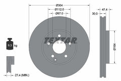 2x Bremsscheibe Vorderachse für MERCEDES-BENZ E-KLASSE T-Model