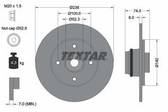 2x Bremsscheibe Hinterachse für RENAULT CLIO II MEGANE I Hatchback Van Classic