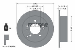2x Bremsscheibe Hinterachse für HYUNDAI KIA SONATA V TUCSON XG Stufenheck