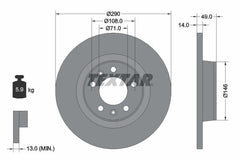 2x Bremsscheibe Hinterachse für CITROËN FIAT PEUGEOT TOYOTA JUMPY II