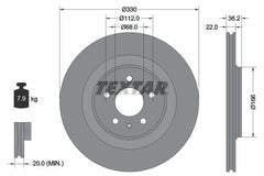 2x Bremsscheibe Hinterachse für AUDI A4 B8 Avant A5 Cabriolet Q5 Van