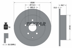 2x Bremsscheibe Hinterachse für TOYOTA COROLLA Verso