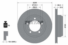 2x Bremsscheibe Hinterachse für PORSCHE BOXSTER 718 CAYMAN