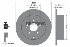 2x Bremsscheibe Hinterachse für HYUNDAI SANTA FÉ II Kasten/SUV