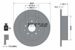 2x Bremsscheibe Hinterachse für LEXUS GS IS I SportCross SC Cabriolet