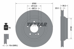 2x Bremsscheibe Hinterachse für MERCEDES-BENZ S-KLASSE SL