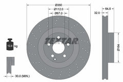 2x Bremsscheibe Vorderachse für MERCEDES-BENZ E-KLASSE T-Model S-KLASSE Coupe SL