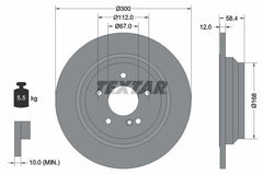 2x Bremsscheibe Hinterachse für MERCEDES-BENZ S-KLASSE Coupe SL