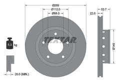 2x Bremsscheibe Hinterachse für AUDI VW A6 C5 Avant PASSAT B5.5 Variant
