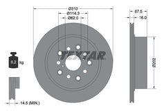 2x Bremsscheibe Hinterachse für LEXUS LS