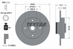 2x Bremsscheibe Hinterachse für CITROËN PEUGEOT DS C4 PICASSO I