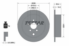 2x Bremsscheibe Hinterachse für SUBARU TOYOTA BRZ FORESTER IMPREZA Schrägheck