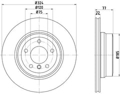 2x Bremsscheibe Hinterachse für BMW 1 Coupe Cabriolet