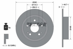 2x Bremsscheibe Hinterachse für HONDA ACCORD VIII Tourer IX Stufenheck