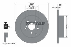 2x Bremsscheibe Hinterachse für TOYOTA VERSO VAN