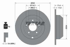 2x Bremsscheibe Hinterachse für HYUNDAI KIA GRAND SANTA FÉ II III Kasten/SUV