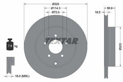 2x Bremsscheibe Hinterachse für MAZDA CX-7 CX-9
