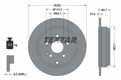 2x Bremsscheibe Hinterachse für HONDA CR-V III IV