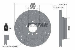 2x Bremsscheibe Hinterachse für BMW 3 Touring