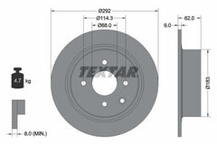 2x Bremsscheibe Hinterachse für NISSAN CUBE TIIDA Stufenheck Schrägheck