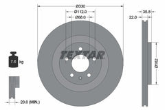 2x Bremsscheibe Hinterachse für AUDI PORSCHE VW A4 Allroad B8 B9 Avant A5