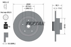 2x Bremsscheibe Hinterachse für RENAULT SCÉNIC III GRAND