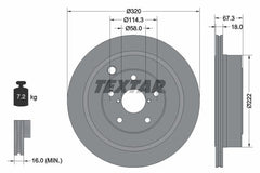 2x Bremsscheibe Hinterachse für SUBARU TRIBECA