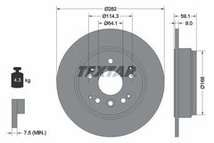 2x Bremsscheibe Hinterachse für HONDA ELEMENT