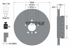 2x Bremsscheibe Hinterachse für BMW 5 Touring