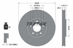 2x Bremsscheibe Vorderachse für PEUGEOT RCZ
