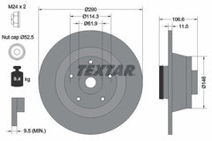 2x Bremsscheibe Hinterachse für RENAULT MEGANE III Coupe