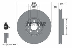 2x Bremsscheibe Vorderachse für VOLVO XC90 I VAN