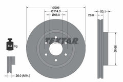 2x Bremsscheibe Vorderachse für NISSAN RENAULT NAVARA NP300 Pick-up