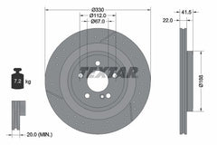 2x Bremsscheibe Hinterachse für MERCEDES-BENZ A-KLASSE CLA Coupe Shooting Brake