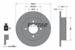 2x Bremsscheibe Hinterachse für HYUNDAI i10 II III