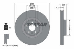 2x Bremsscheibe Vorderachse für AUDI A6 Allroad C7