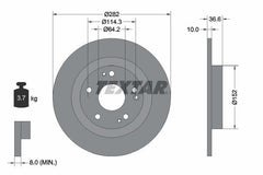 2x Bremsscheibe Hinterachse für HONDA CIVIC X Stufenheck Schrägheck