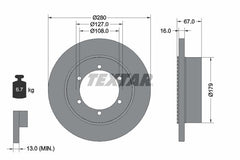 2x Bremsscheibe Hinterachse für NISSAN RENAULT TRUCKS CABSTAR NT400 MAXITY