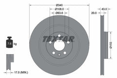 2x Bremsscheibe Hinterachse für VOLVO POLESTAR C40 EC40 EX40 XC90 II 2