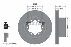2x Bremsscheibe Hinterachse für MAN VW TGE Kasten Pritsche/Fahrgestell Bus