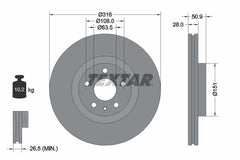 2x Bremsscheibe Vorderachse für FORD MONDEO V Turnier