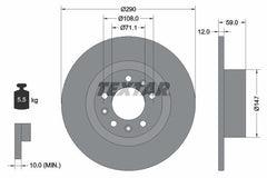 2x Bremsscheibe Hinterachse für PEUGEOT 508 SW I