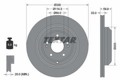 2x Bremsscheibe Hinterachse für KIA GENESIS STINGER Hatchback Van G70 Shooting